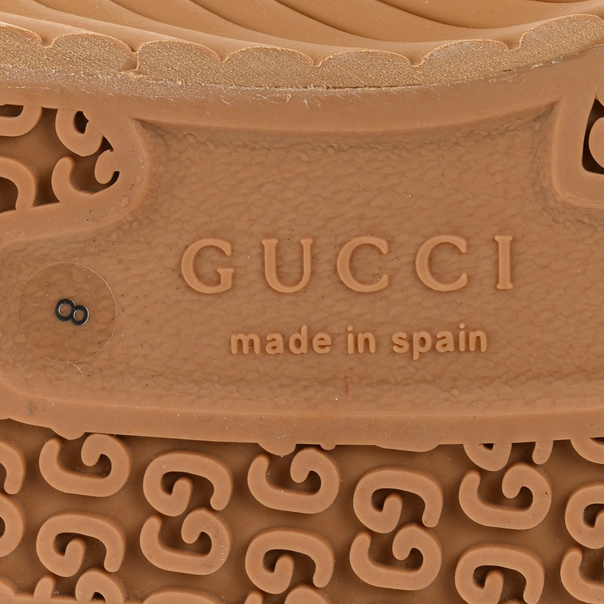 Gucci Monogram Jumbo GG New Lace Papin Mens Tortuga High Top Sneakers 8 Camel Ebony Black 7 of 10