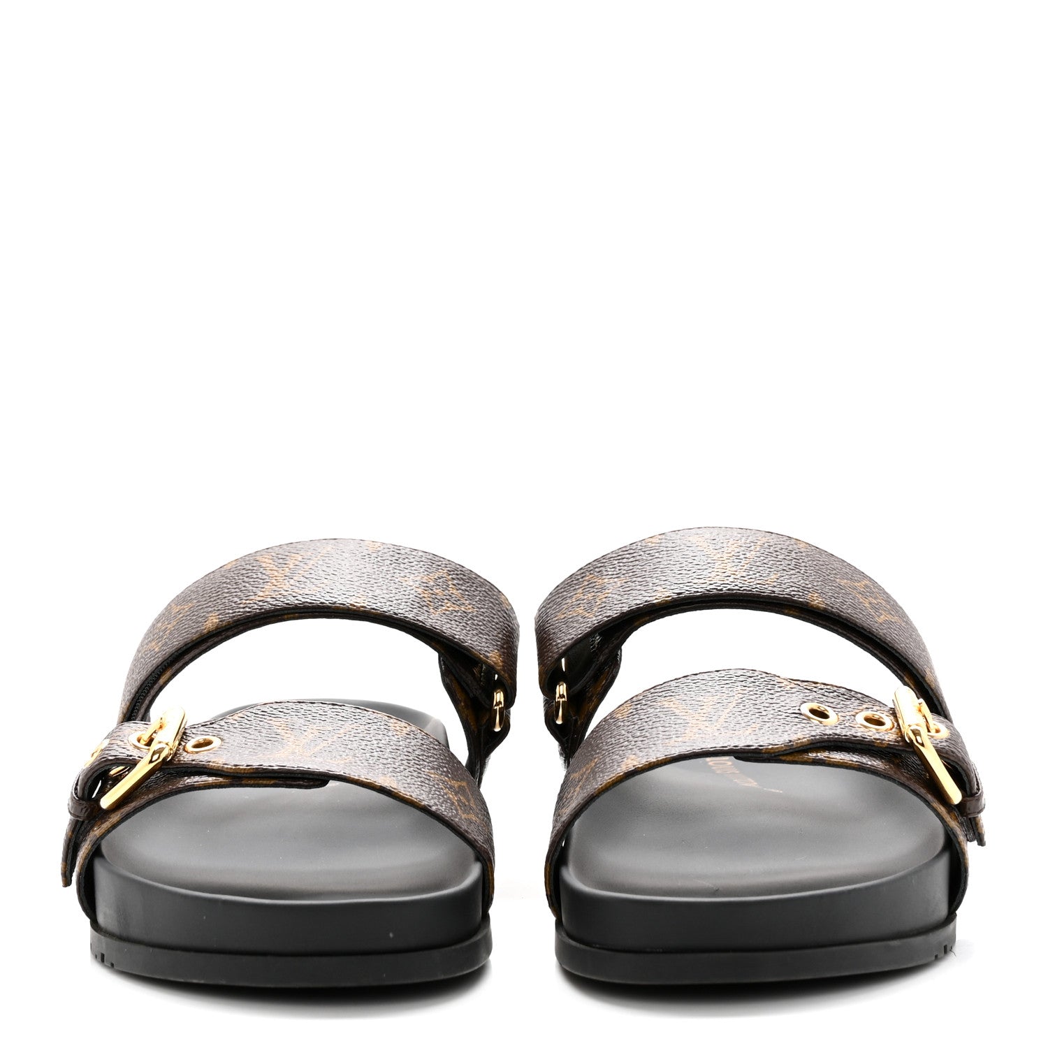 Louis Vuitton Monogram Bom Dia Mule Sandals 39.5 Black 2 of 9