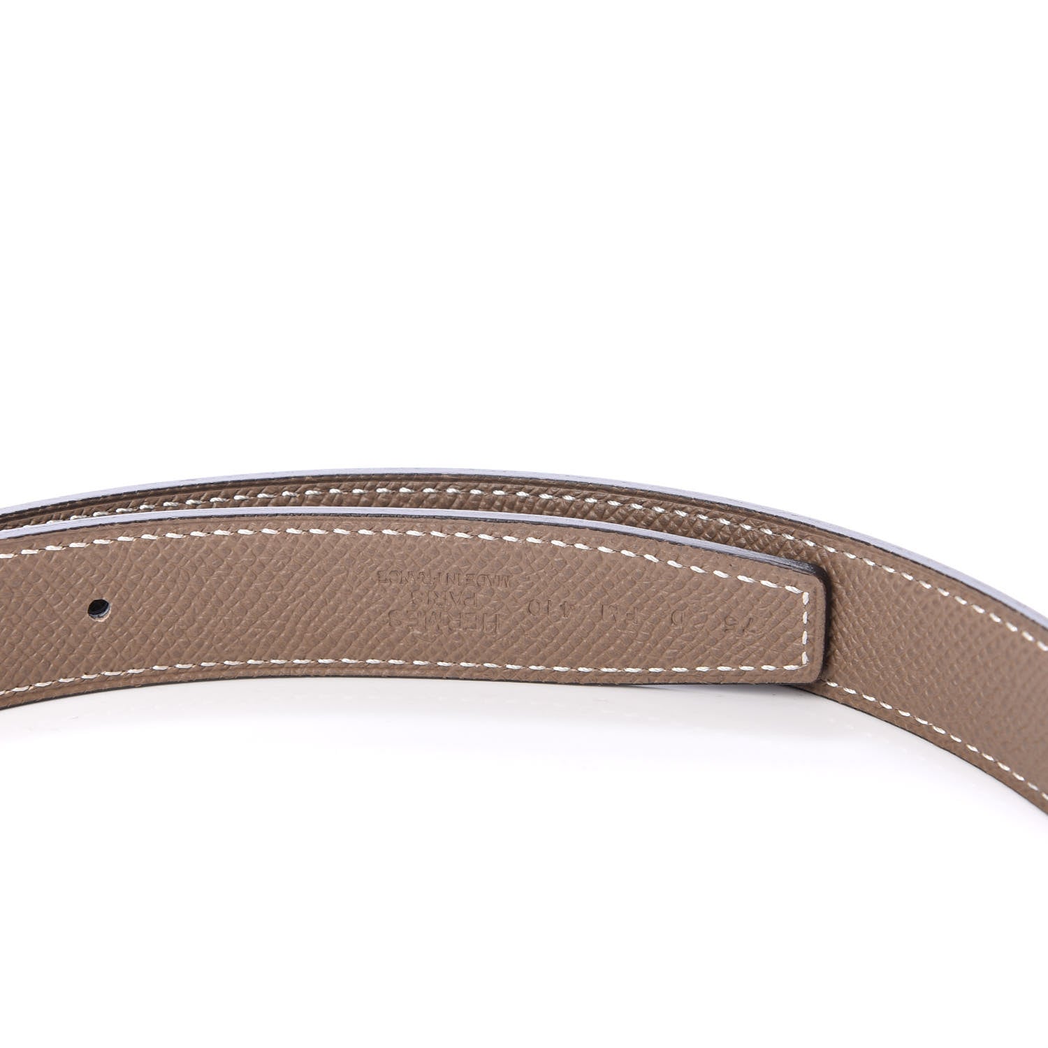 Hermes Swift Epsom 24mm H Belt 75 Black Etoupe 3 of 3