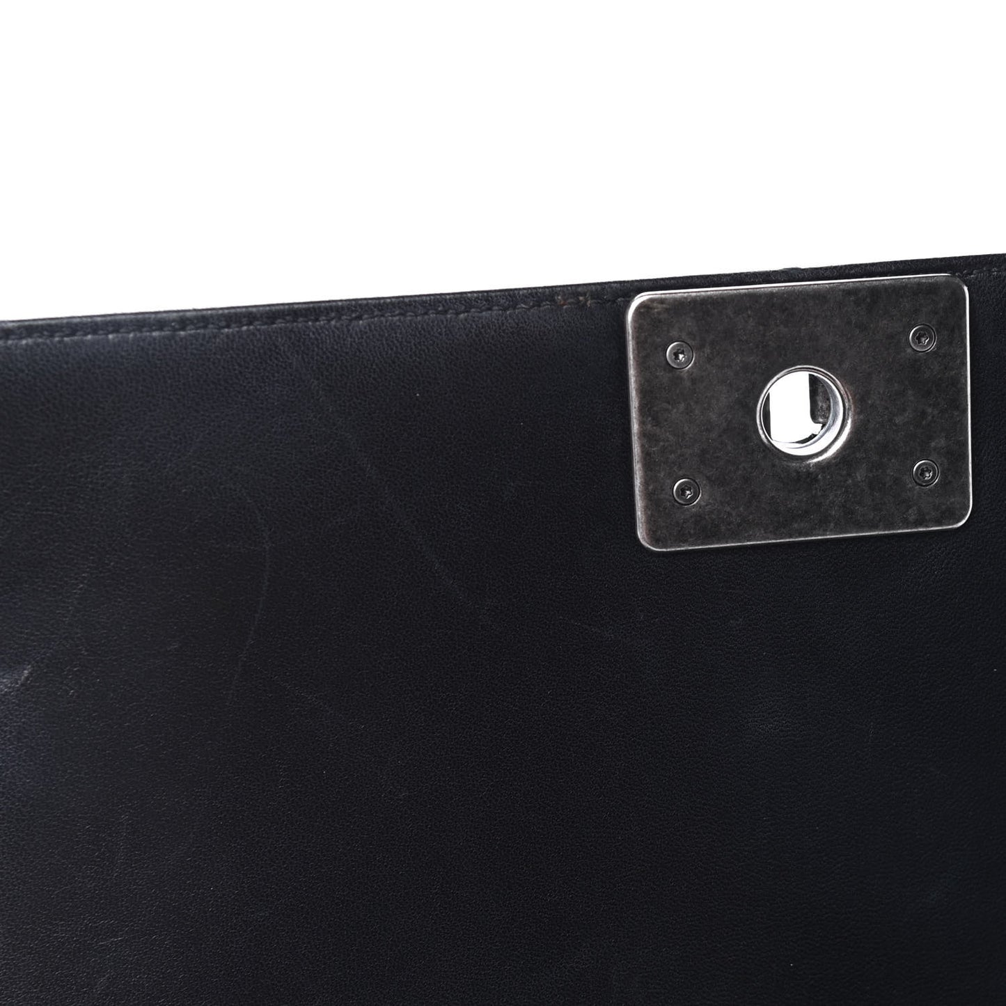 Lambskin Quilted Medium Boy Flap Black
