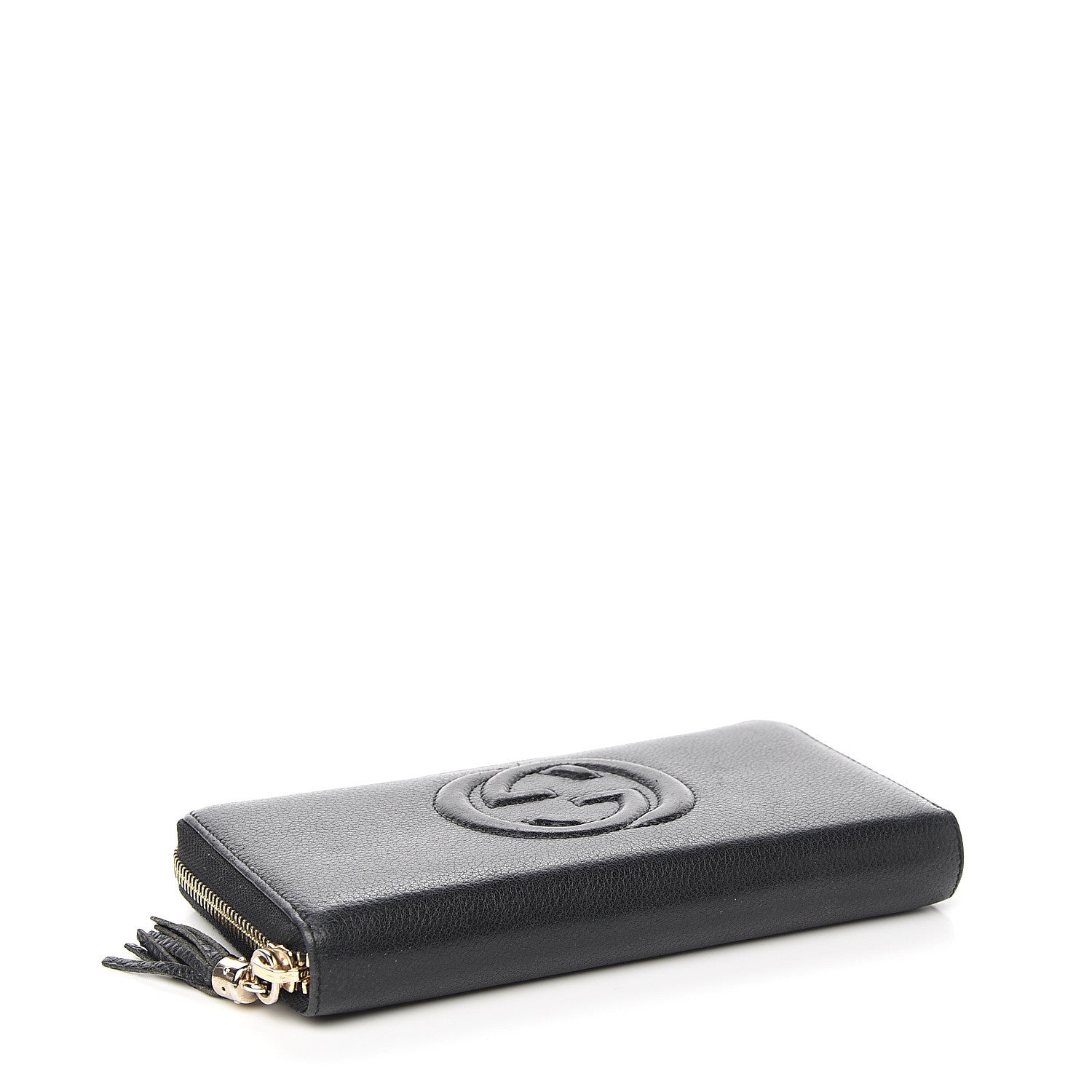 Gucci Pebbled Calfskin Soho Zip Around Wallet Black 3 of 8