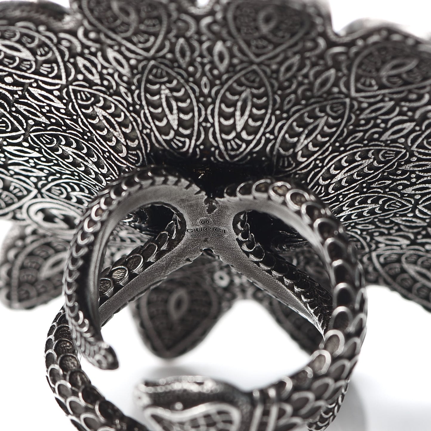 Sterling Silver Resin Flower Ring Turquoise 52 6