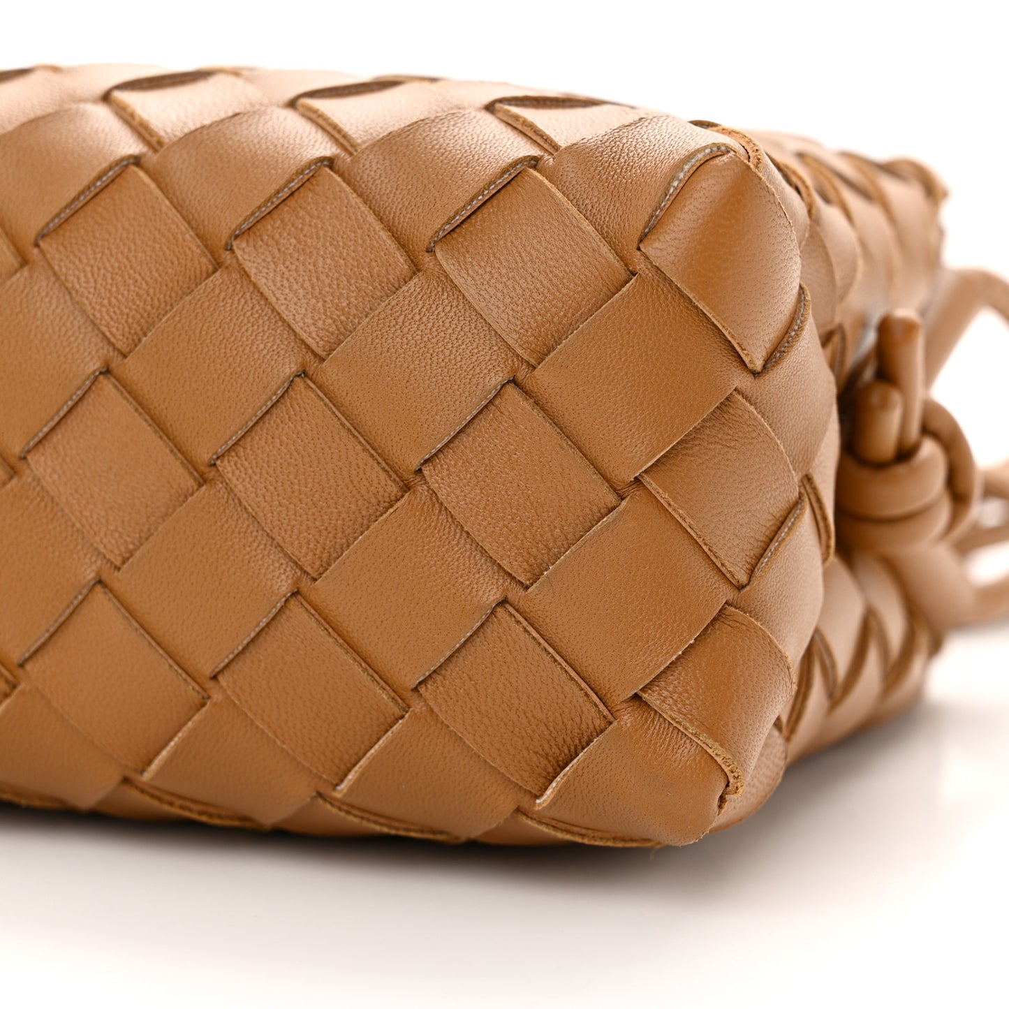 Nappa Intrecciato Mini Loop Camera Bag Camel