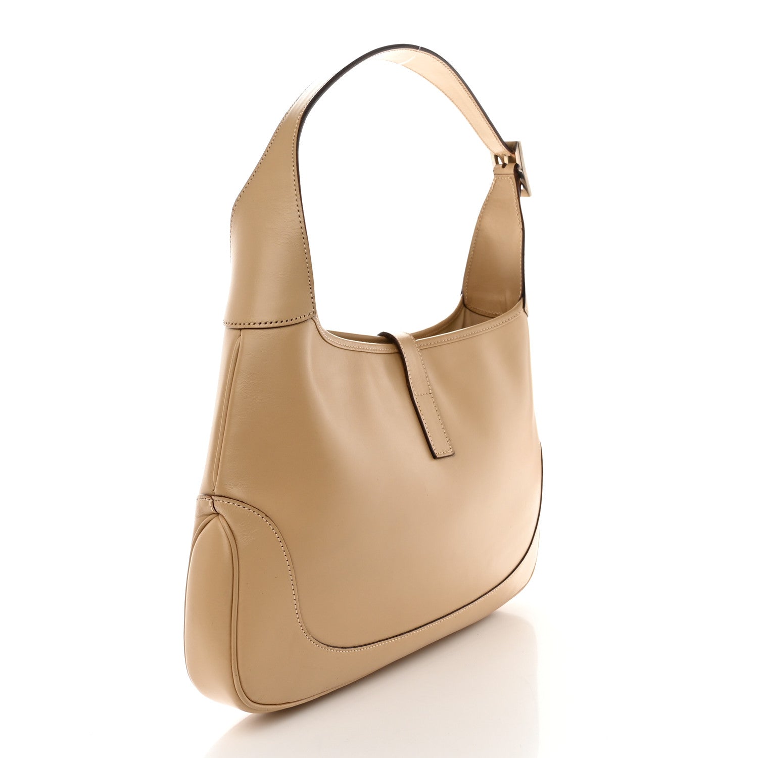 Gucci Calfskin Small Jackie O Hobo Beige 3 of 17