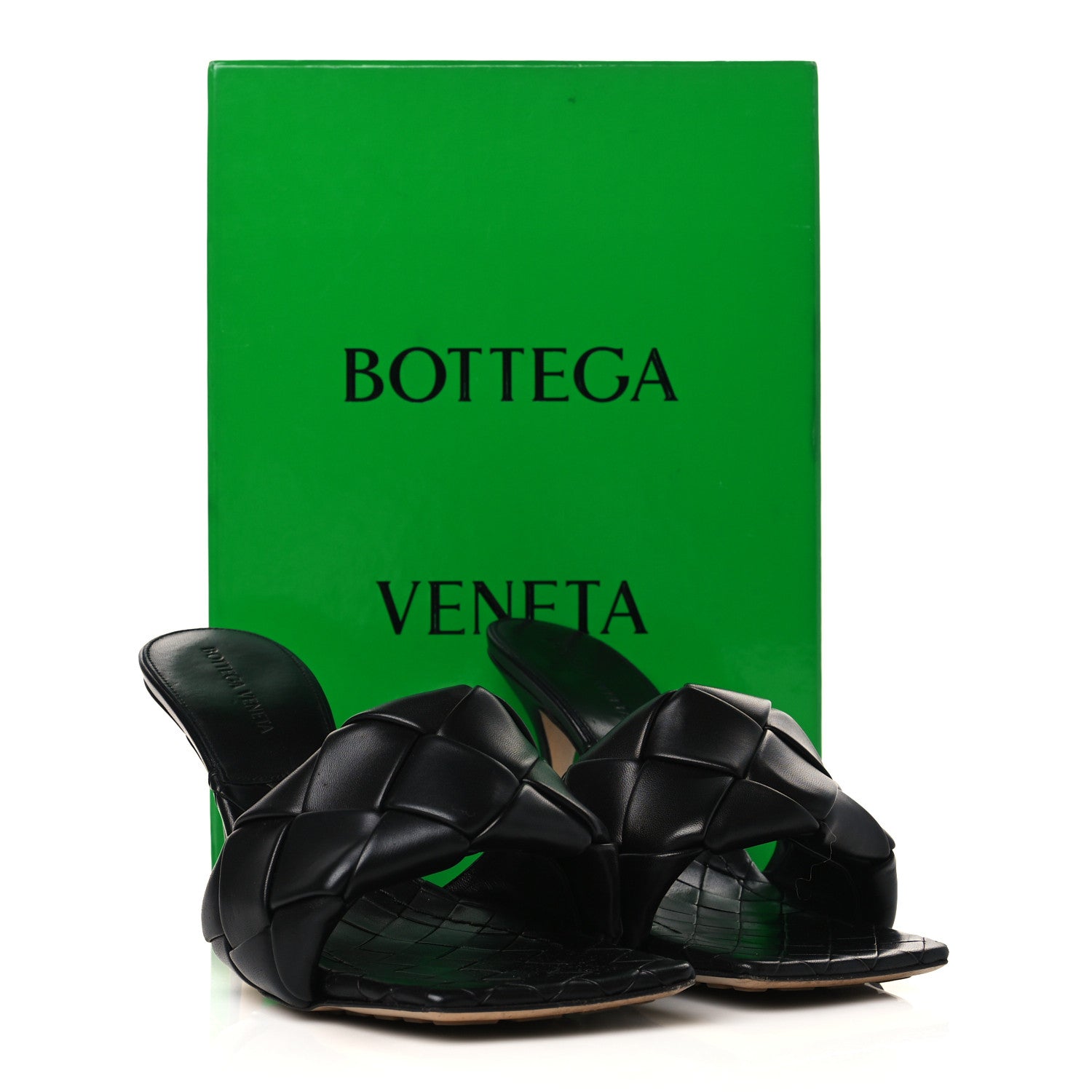 Bottega Veneta Nappa Maxi Intrecciato Lido Mule Sandals 40 Black 9 of 9