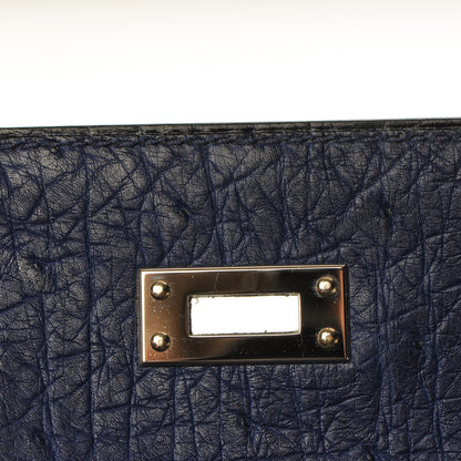Hermes Ostrich Kelly Pochette Bleu Saphir 13 of 18