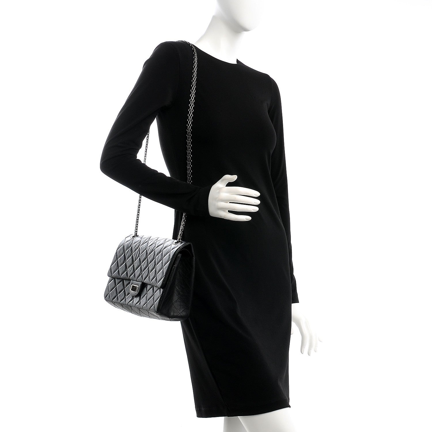 Chanel Aged Calfskin Quilted 2.55 Reissue 226 Flap Black 2 of 10