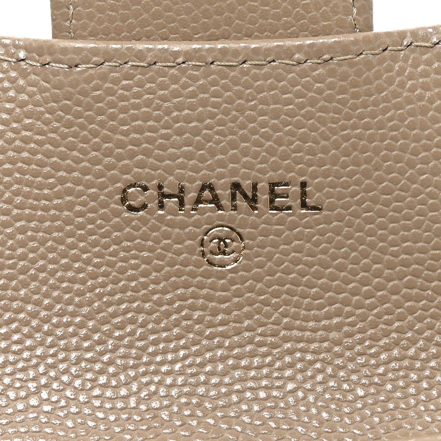 Chanel Caviar Quilted Flap Card Holder Wallet Beige 6 of 8