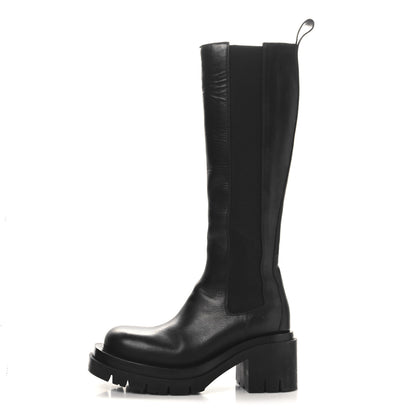Bottega Veneta Calfskin The Lug Chelsea 30/70mm Tall Boots 37.5 Black 1 of 7