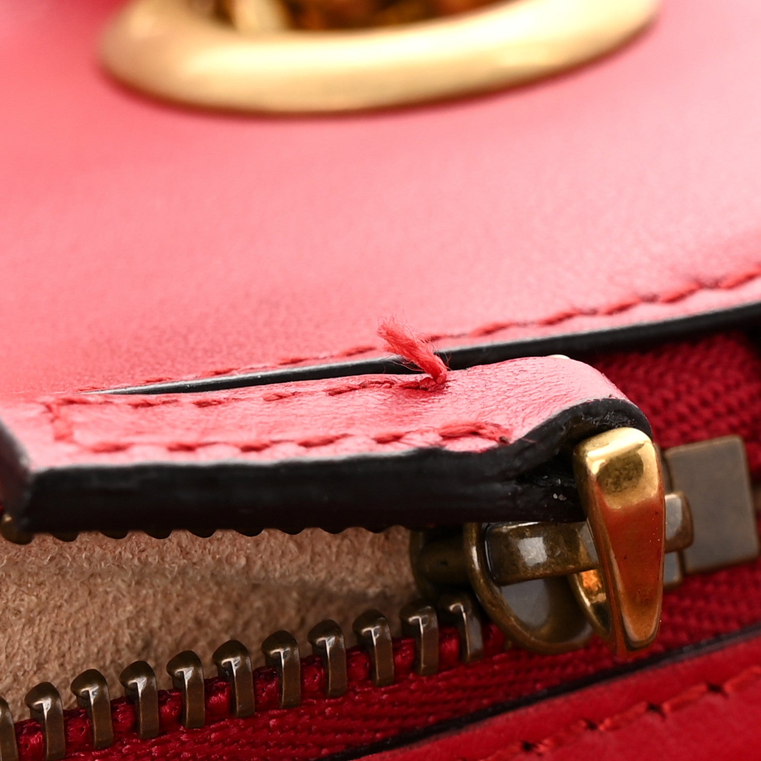 Gucci Calfskin Matelasse Small GG Marmont Shoulder Bag Hibiscus Red 12 of 13