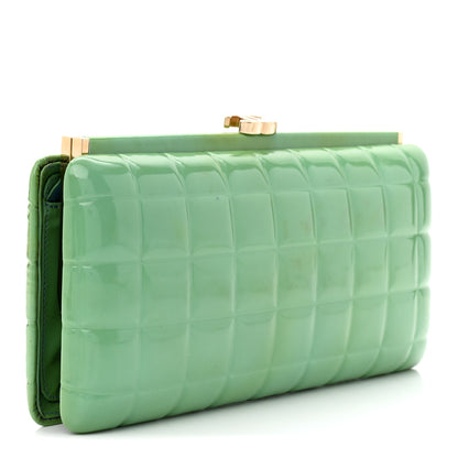 Chanel Patent Frame Chocolate Bar Clutch Light Blue 3 of 7