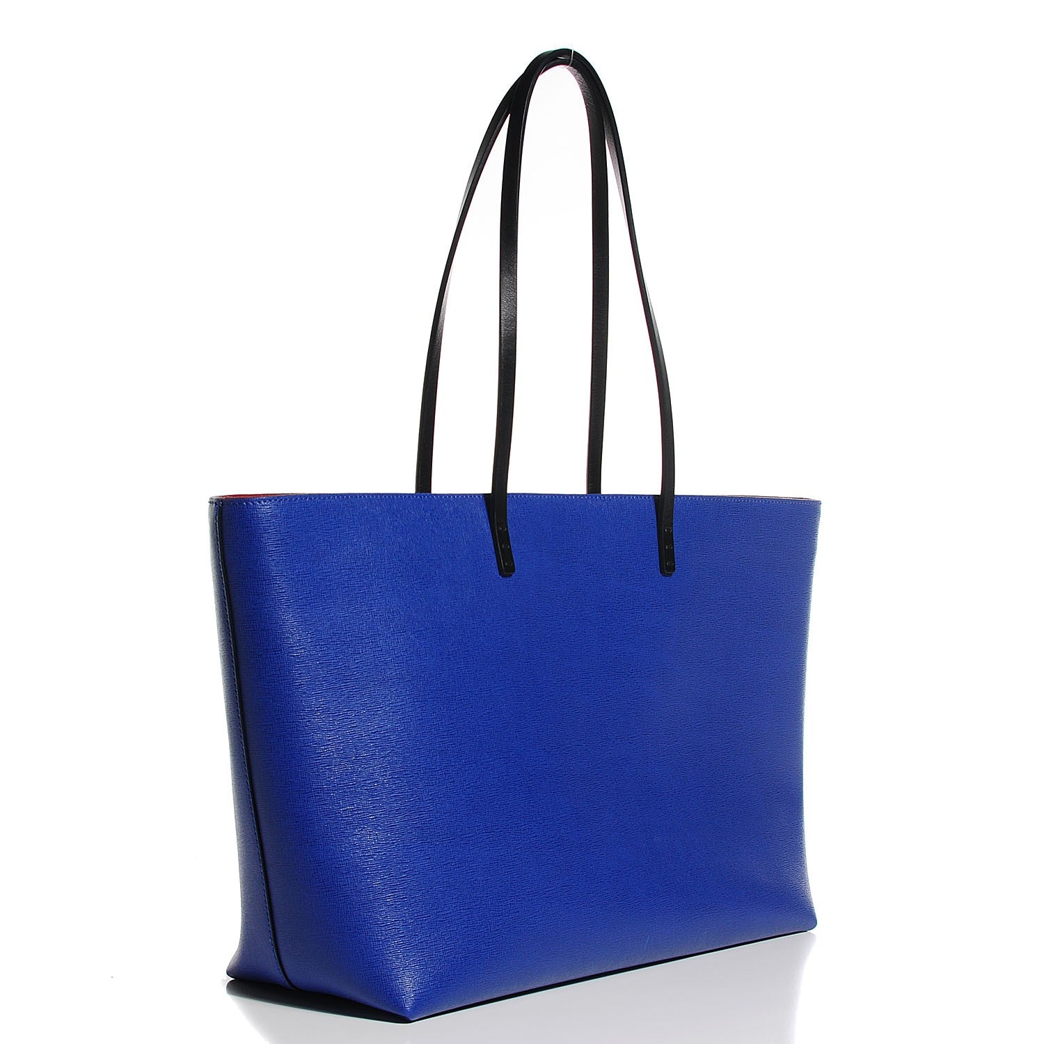 Fendi Vitello Elite Cuoio Monster Buggies Medium Roll Tote Blue Neon Black Multicolor Rosso Scuro 3 of 9