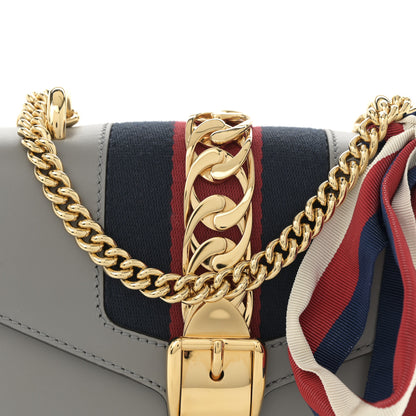 Gucci Calfskin Mini Sylvie Chain Shoulder Bag Deep Grey 8 of 13