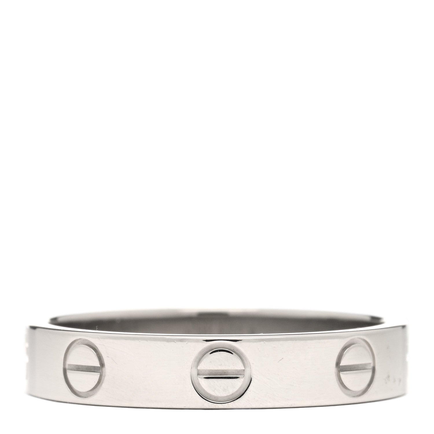 Cartier 18K White Gold 3.5mm LOVE Wedding Band Ring 52 6 2 of 3