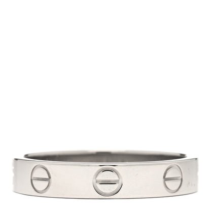 Cartier 18K White Gold 3.5mm LOVE Wedding Band Ring 52 6 2 of 3