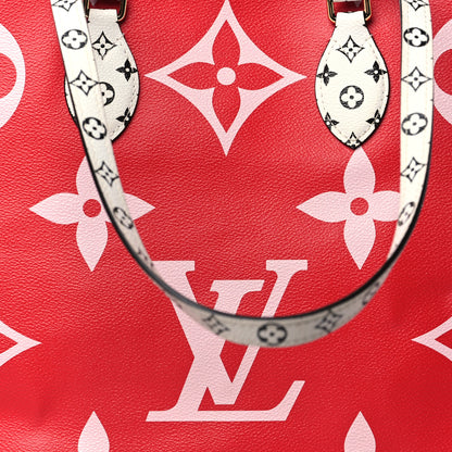 Louis Vuitton Monogram Giant Onthego GM Rouge Rose 8 of 13