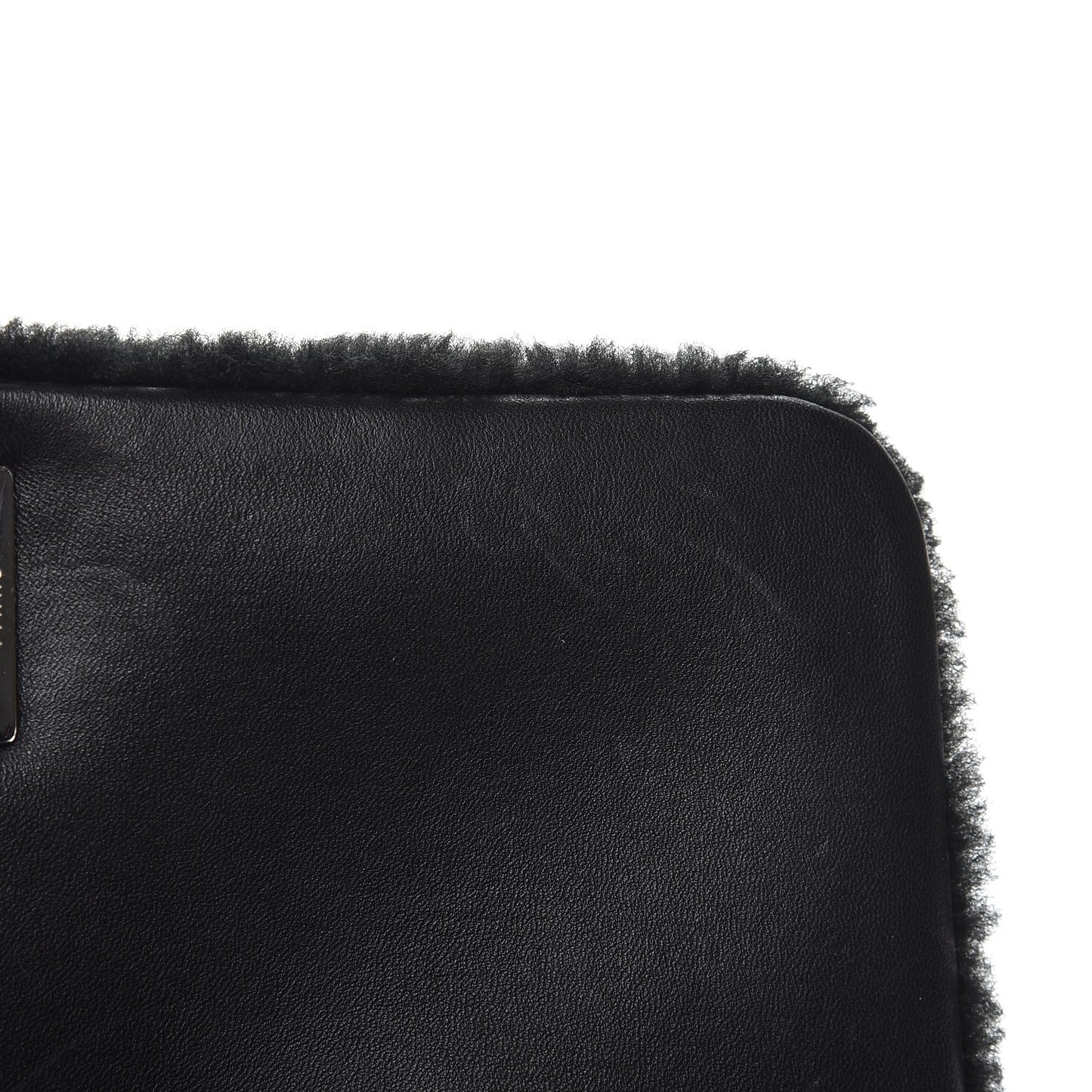 Shearling Lambskin Medium 100% Flap Black