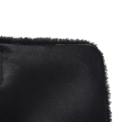 Chanel Shearling Lambskin Medium 100% Flap Black 9 of 9