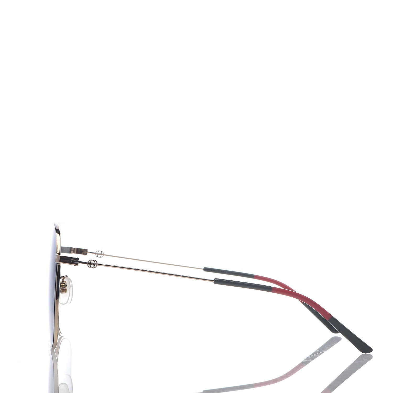 Gucci Rectangular Frame Interlocking G Sunglasses GG0394S Green Red 3 of 6