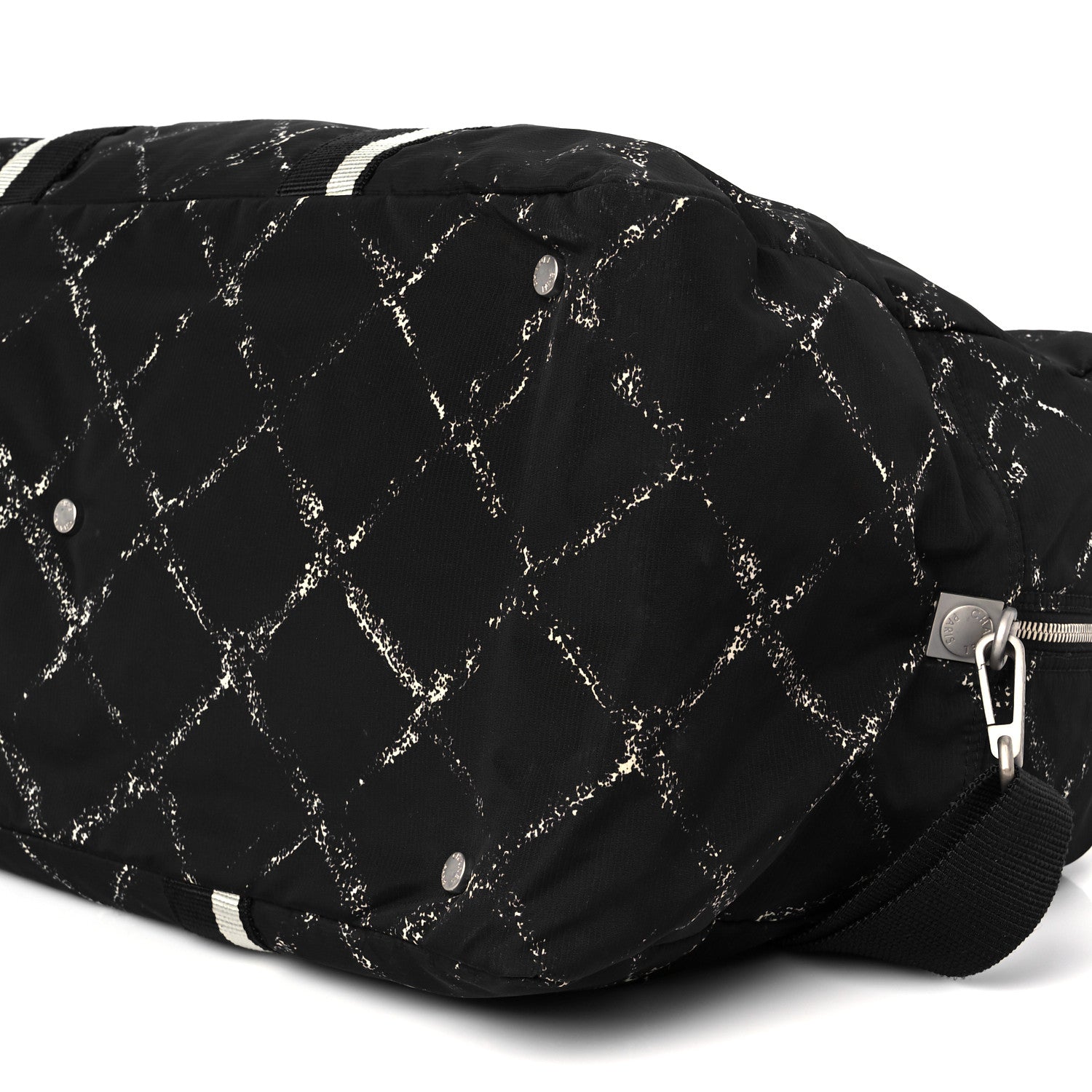 Chanel Nylon Large Travel Duffle Bag Black 12 of 14