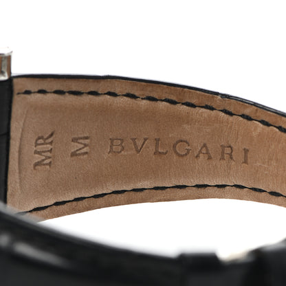Bulgari Stainless Steel Alligator 29mm Assioma Quartz Watch Black 5 of 7
