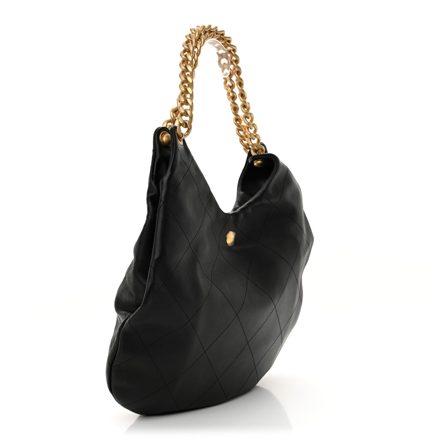 Chanel Calfskin Quilted Maxi Chain Hobo Black 4 of 10