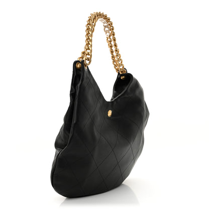 Chanel Calfskin Quilted Maxi Chain Hobo Black 4 of 10