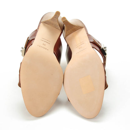 Hermes Sandals 38 Brown 5 of 7