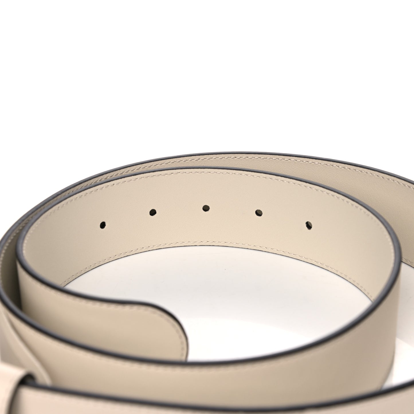 Calfskin Double G 40mm Belt 95 38 Mystic White