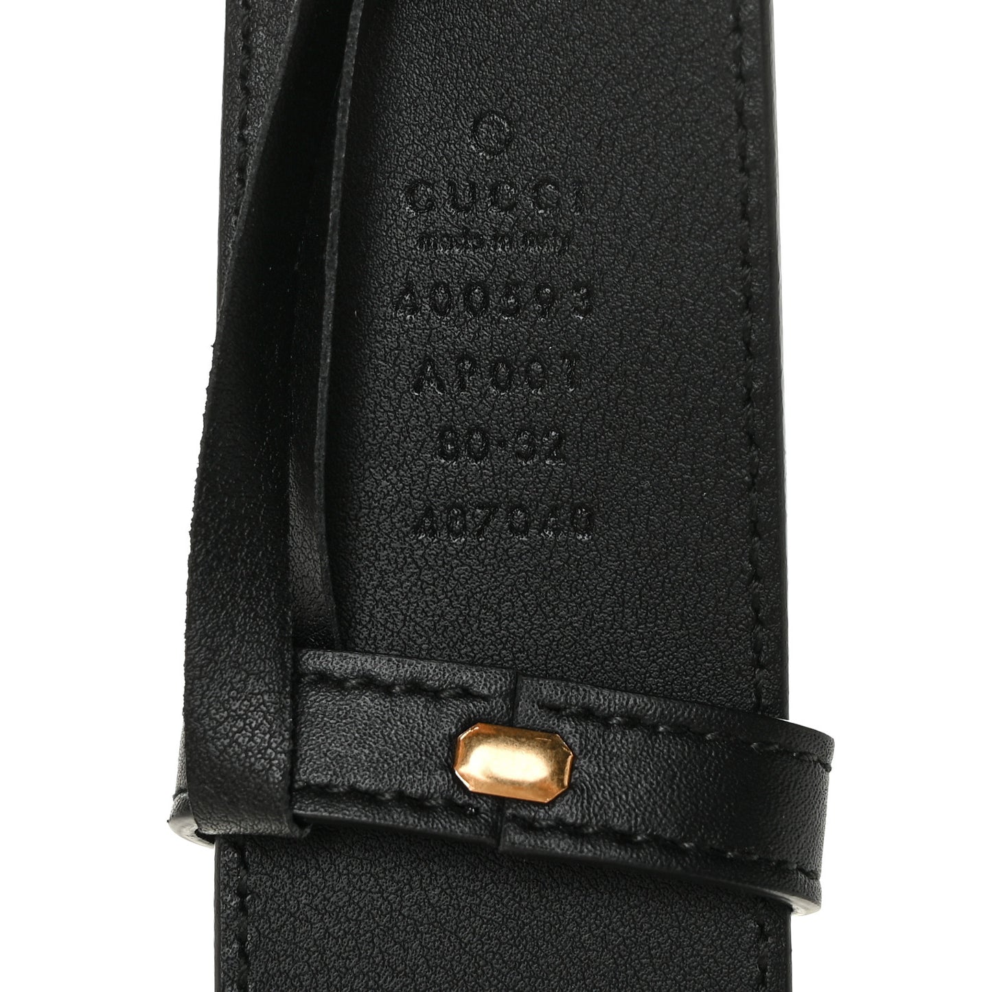Calfskin Double G 40mm Belt 80 32 Black