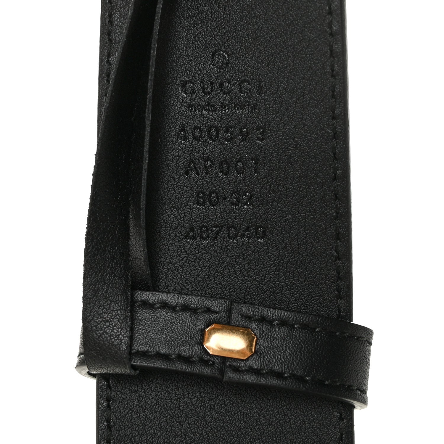 Gucci Calfskin Double G 40mm Belt 80 32 Black 3 of 4