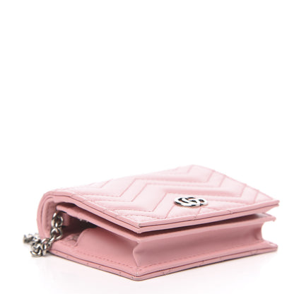 Gucci Calfskin Matelasse GG Marmont Mini Wallet On Chain Wild Rose 4 of 10