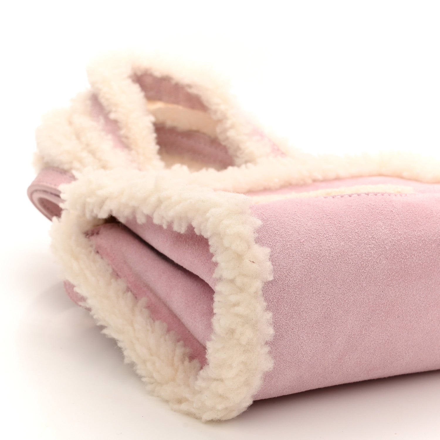 Telfar X UGG Suede Shearling Small Shopping Bag Pink 9 of 10