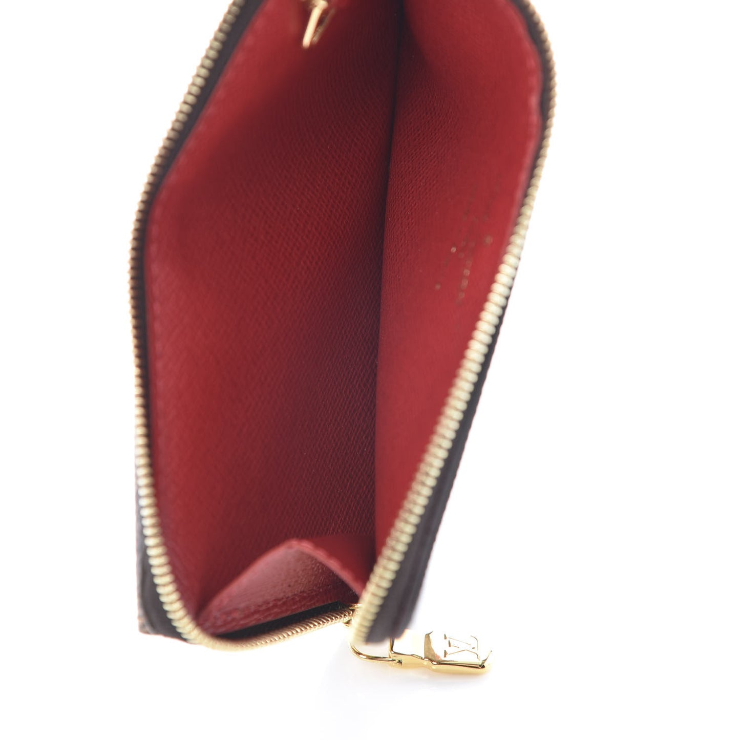 Damier Ebene Recto Verso Card Holder Red