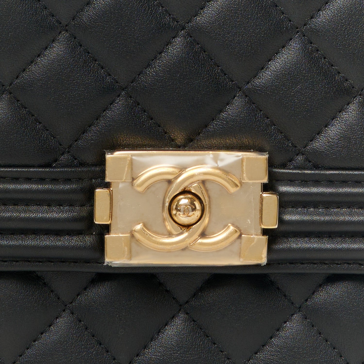 Chanel Calfskin Quilted North South Boy Flap Black 7 of 9