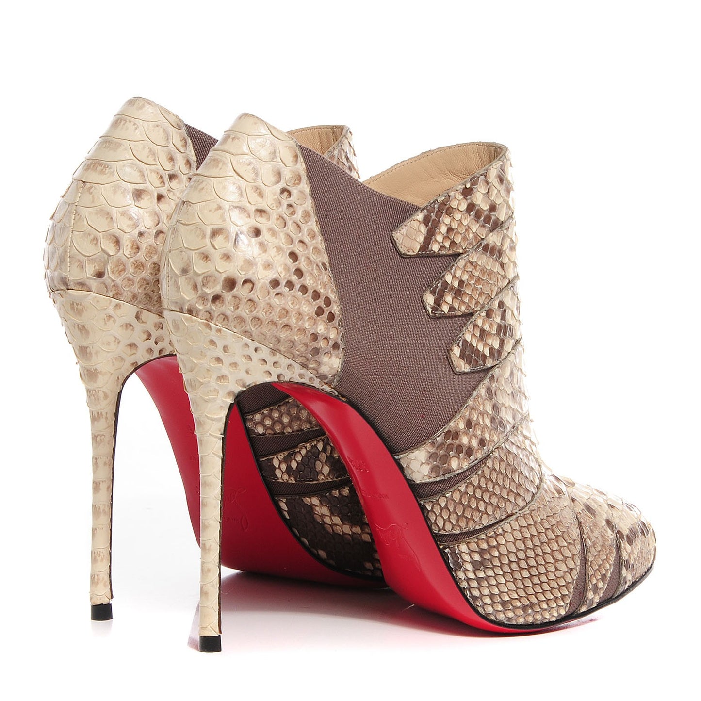 Matte Python Lina 100 Ankle Boots Roccia 39.5
