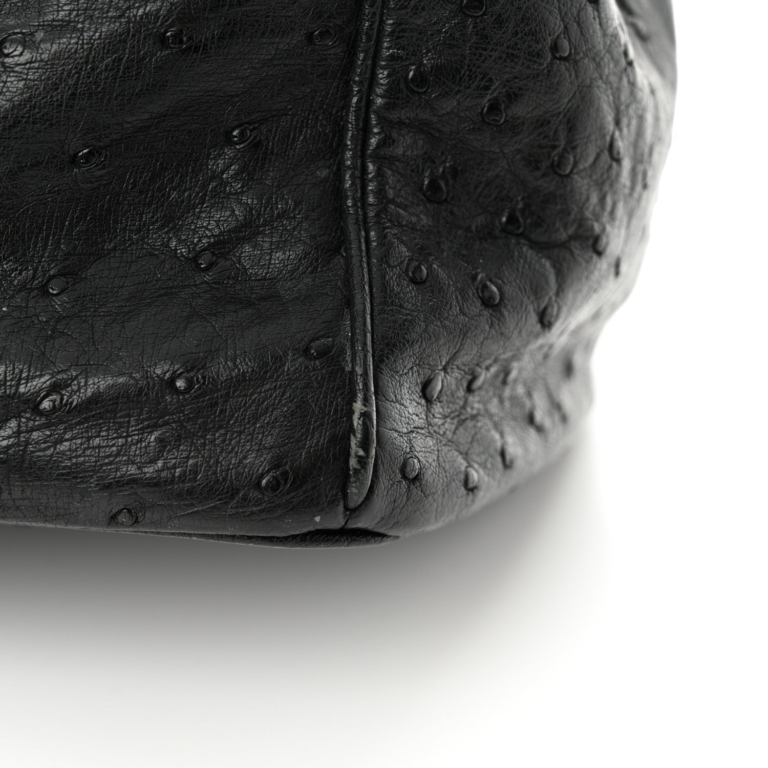Prada Ostrich Tote Black 18 of 20