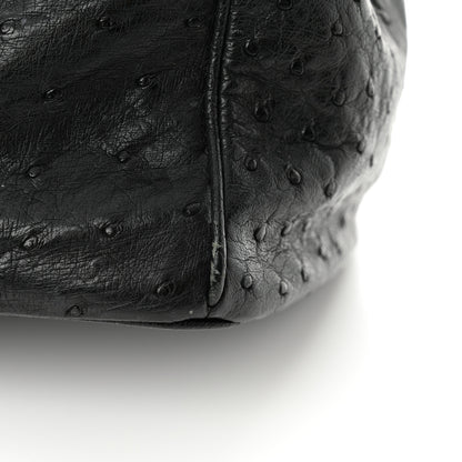 Prada Ostrich Tote Black 18 of 20