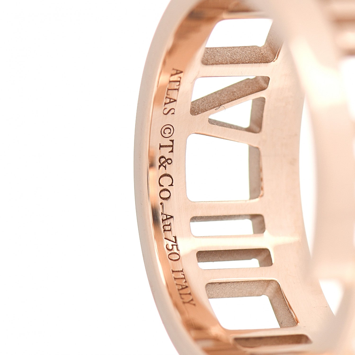 Tiffany 18K Rose Gold Diamond Open Atlas Ring 54 7 4 of 4