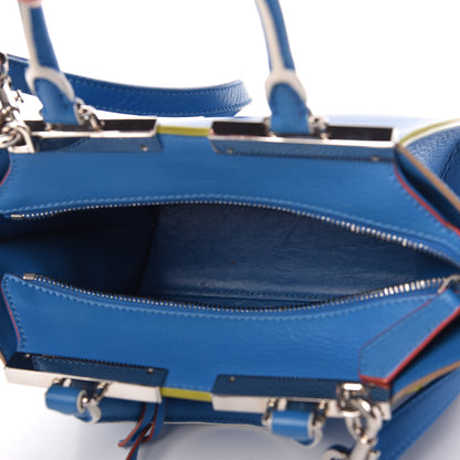 Fendi Vitello Dolce Mini 3jours Tote Blue Royal 5 of 10