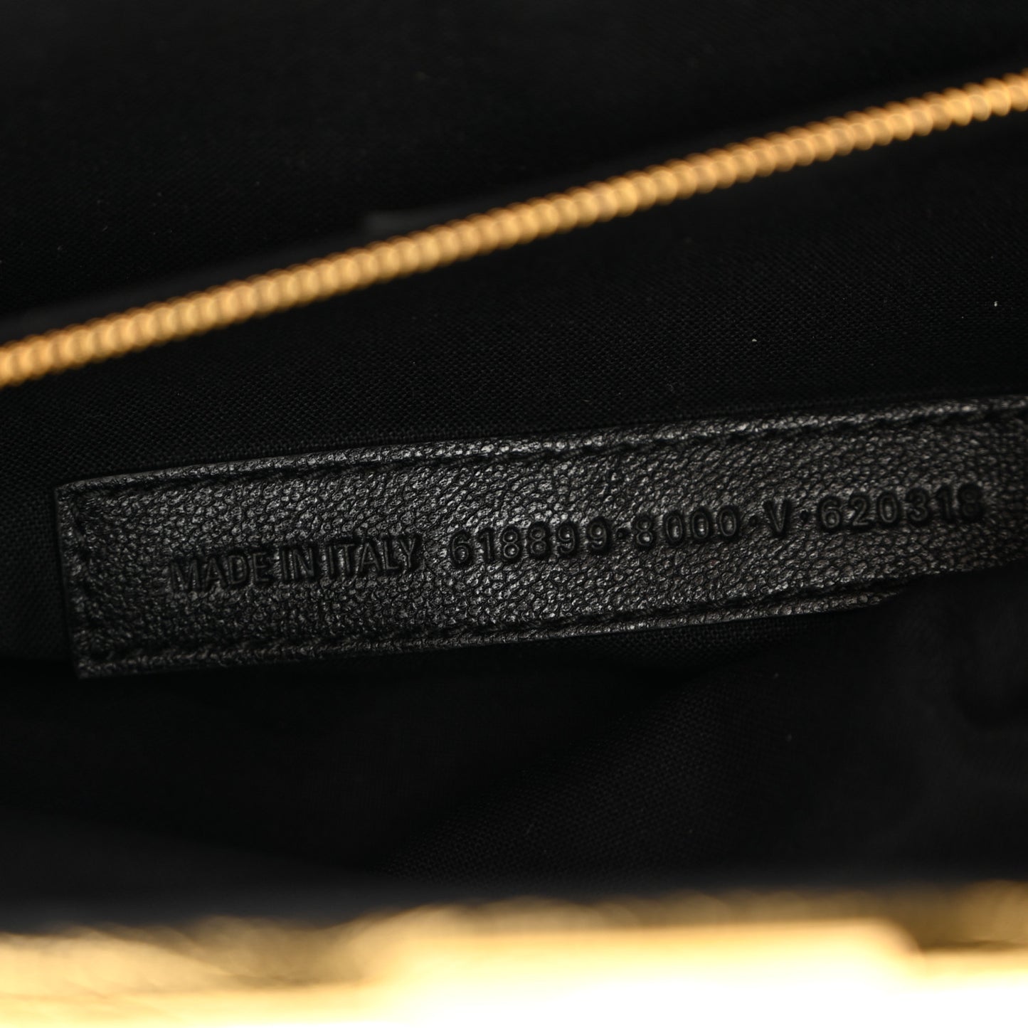 Metallic Textured Calfskin Logo XL Cloud Clutch Gold