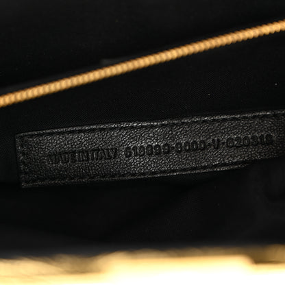 Balenciaga Metallic Textured Calfskin Logo XL Cloud Clutch Gold 7 of 9