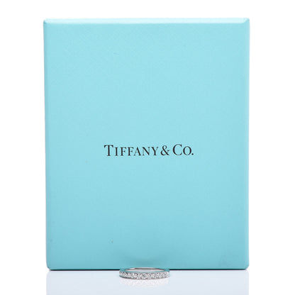 Tiffany Platinum Diamond Half Band Ring 48 4.5 5 of 5