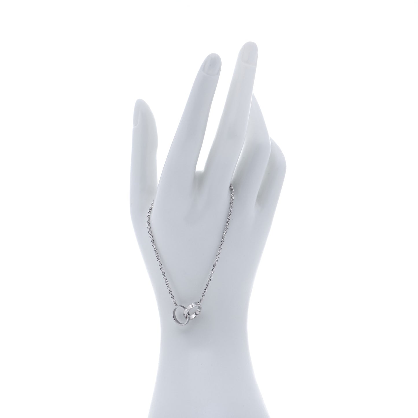 18K White Gold Interlocking LOVE Bracelet