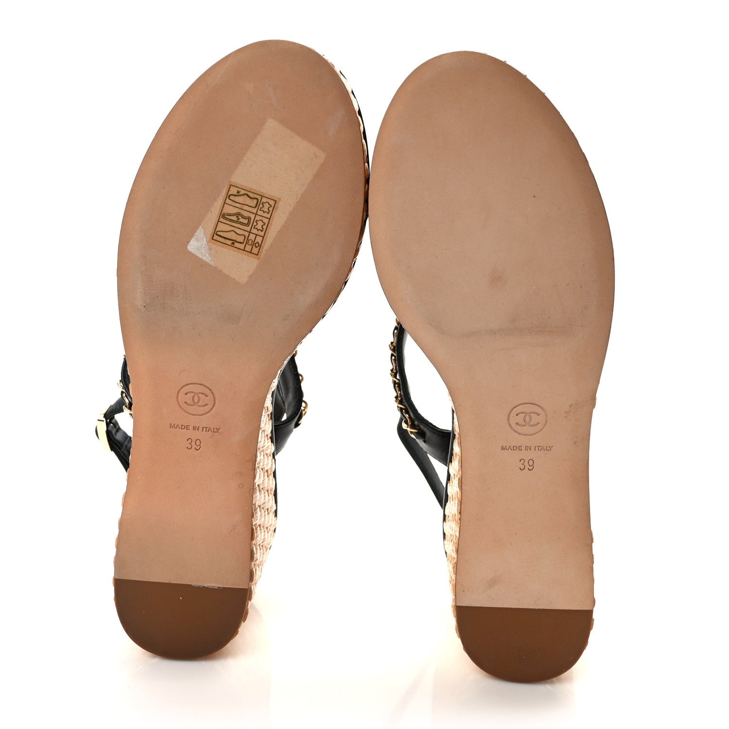 Lambskin Chain Platform Sandals 39 Black