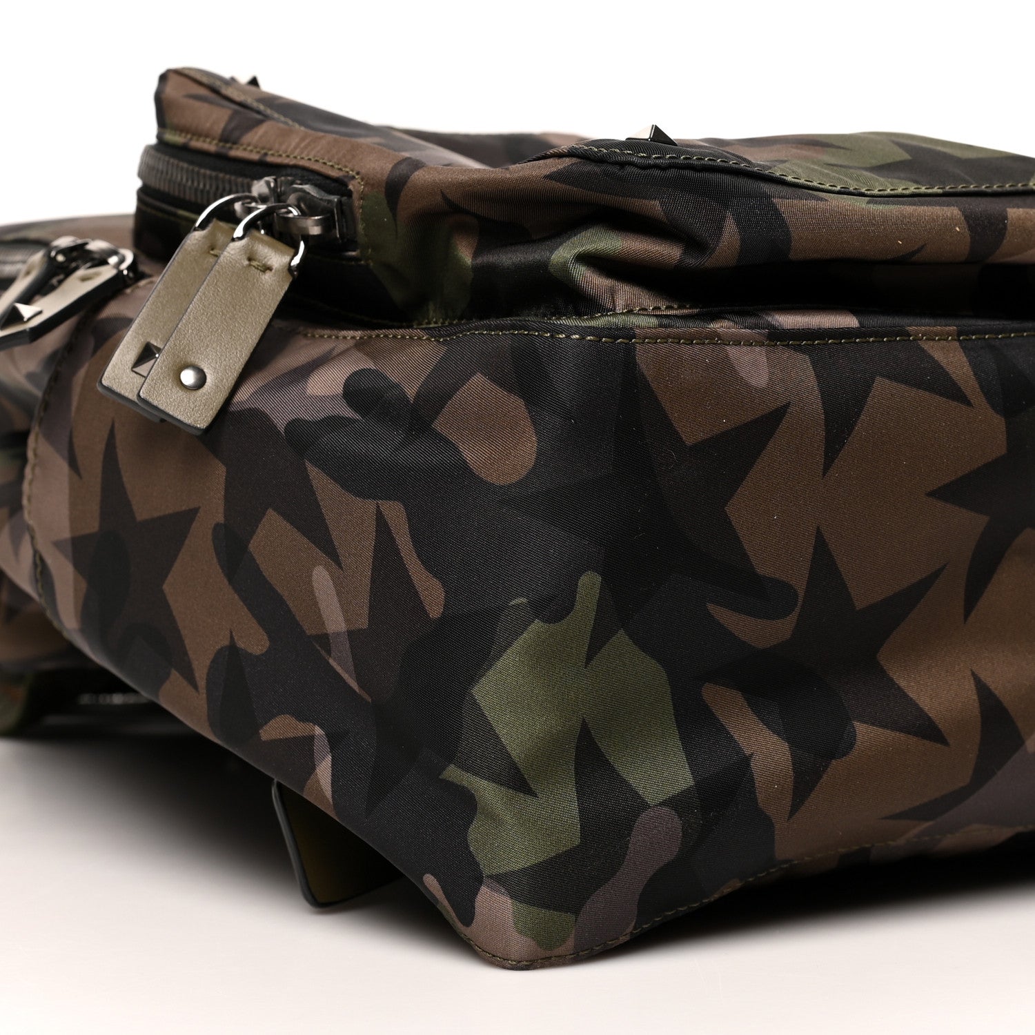 Valentino Garavani Nappa Canvas Camustars Backpack Army Green 9 of 10