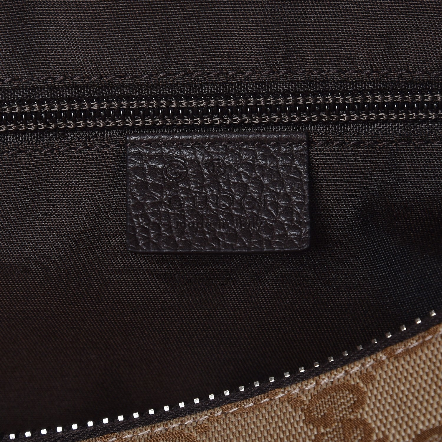 Gucci Monogram Dollar Calfskin Boston Duffle Bag Beige Ebony Testa di Moro Marrone Scuro 7 of 8