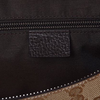 Gucci Monogram Dollar Calfskin Boston Duffle Bag Beige Ebony Testa di Moro Marrone Scuro 7 of 8