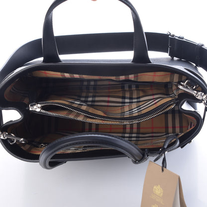 Burberry Calfskin Perforated Medium Banner Tote Black 6 of 9