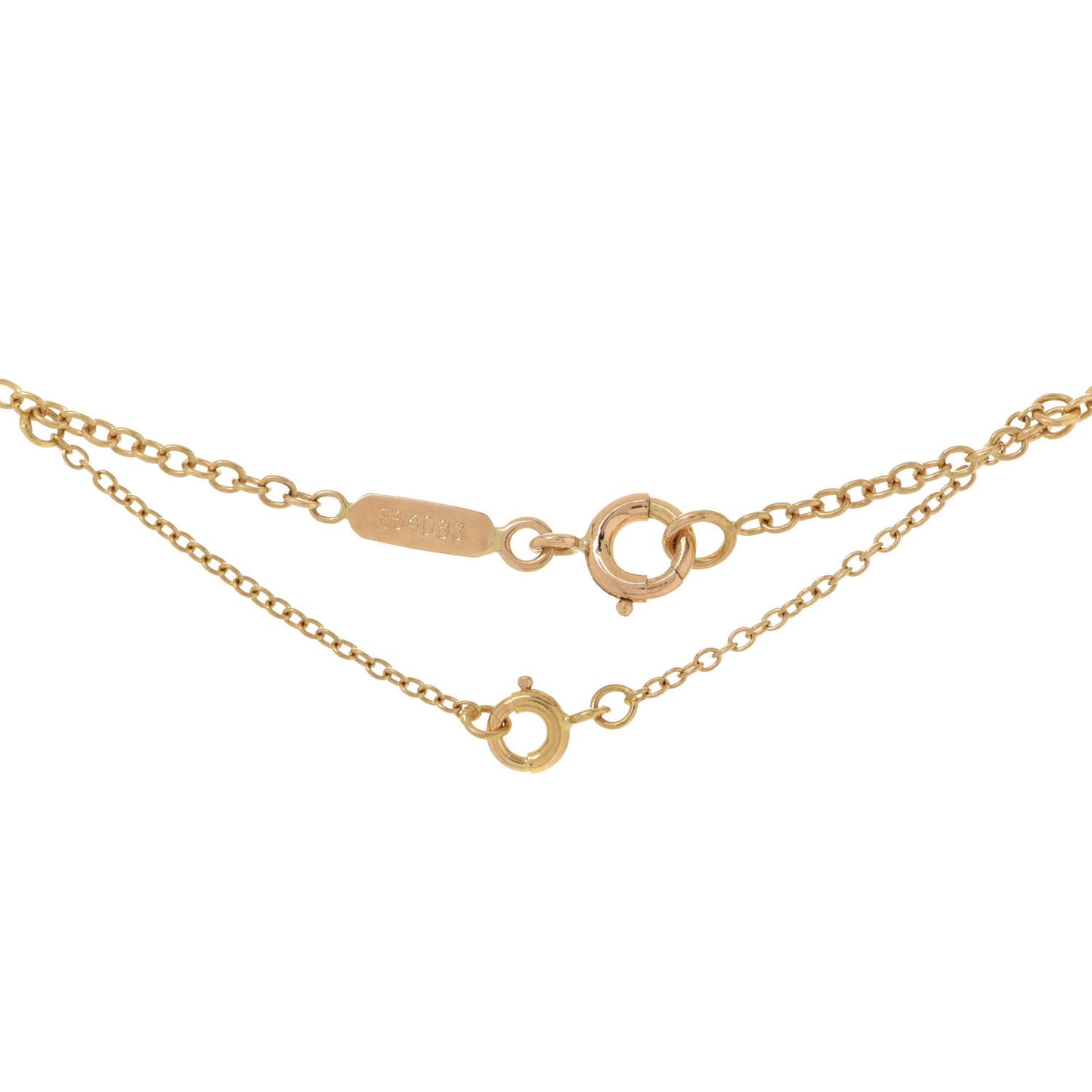 18K Yellow Gold Diamond Hindu Floral Pendant Necklace
